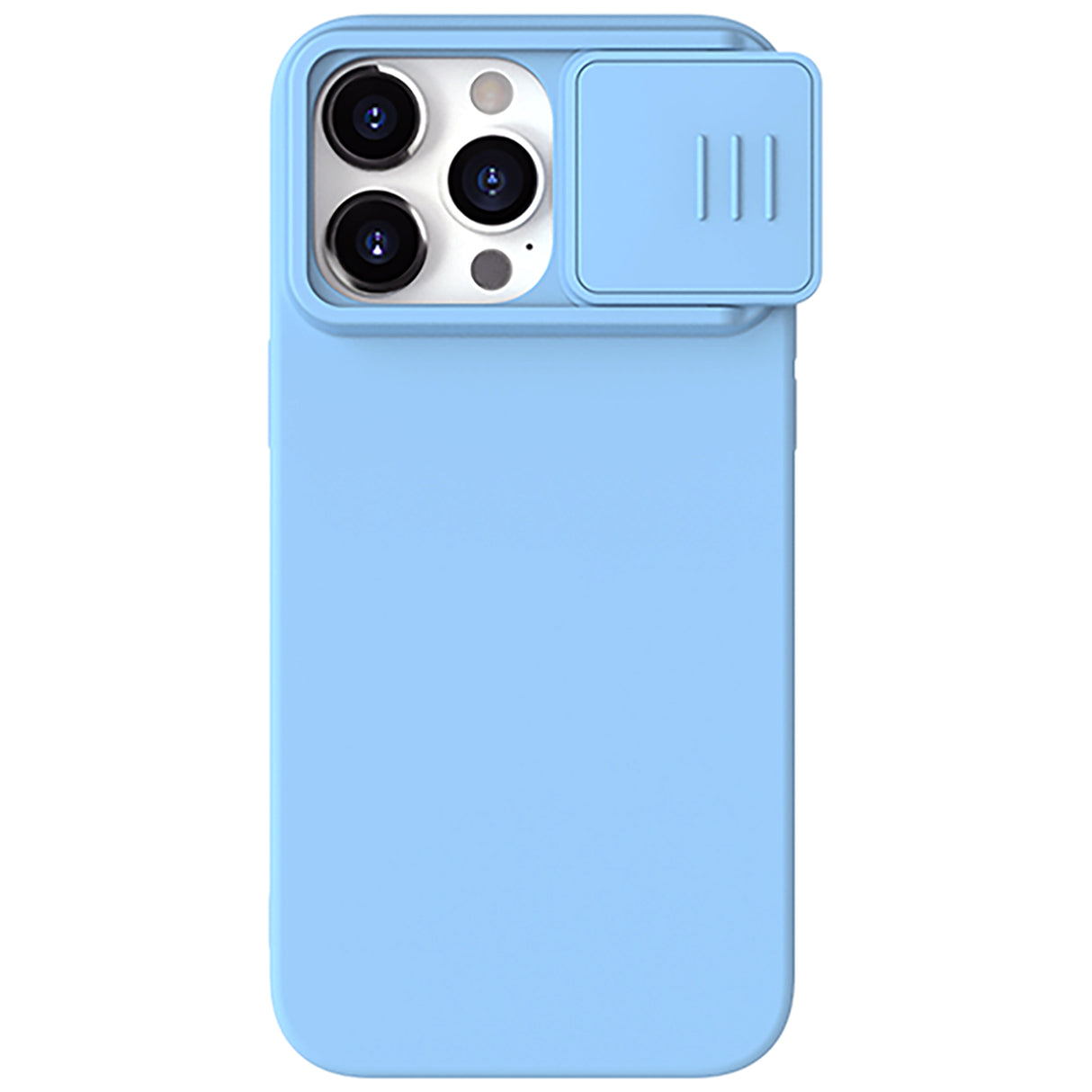 Capa de Silicone Sedoso Nillkin CamShield para iPhone 15 Pro com proteção para a câmera - azul