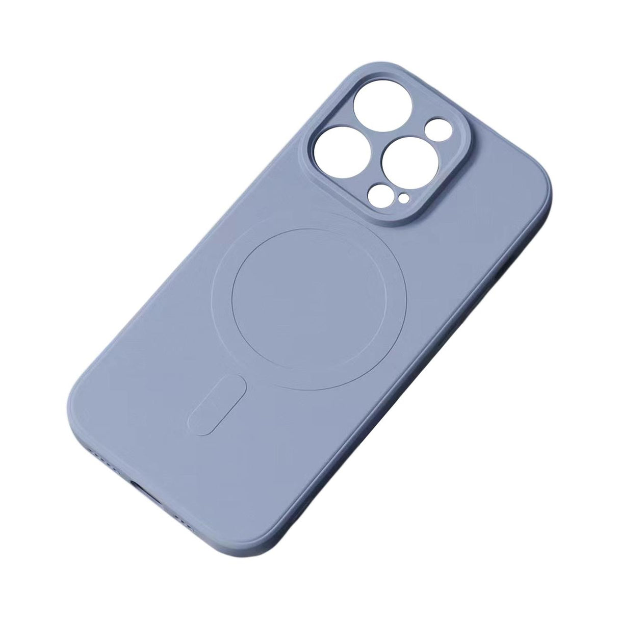 Capa de silicone compatível com MagSafe para iPhone 15 Pro - cinza