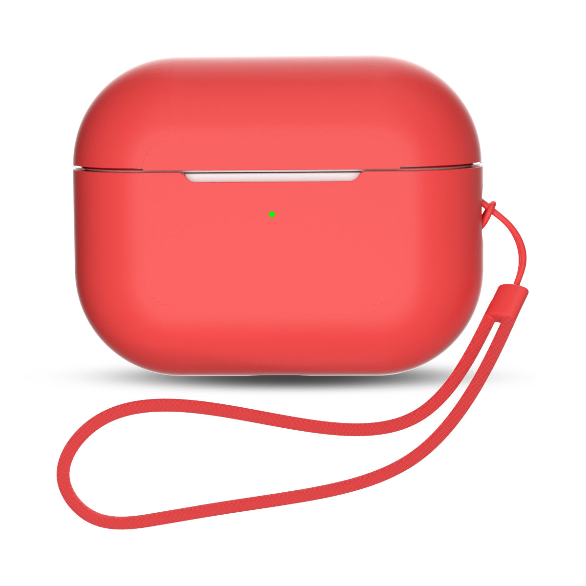 Capa de silicone para AirPods Pro 2 / AirPods Pro 1 + alça de pulso - vermelha