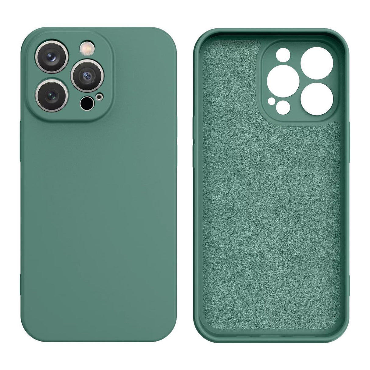 Capa de silicone etui para Samsung Galaxy A54 5G, capa de silicone verde.