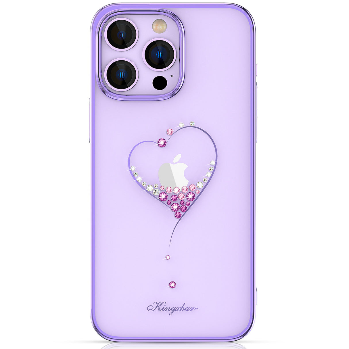 Capa de silicone com cristais Swarovski da série Kingxbar Wish para iPhone 14 Plus - roxa