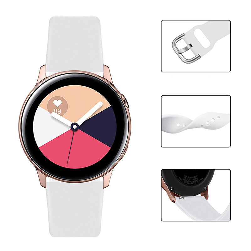 Pulseira de Silicone TYS universal para smartwatch 22mm branco