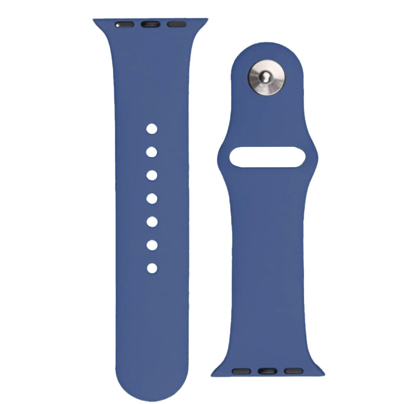 Pulseira de Silicone APS para Watch 9 / 8 / 7 / 6 / 5 / 4 / 3 / 2 / SE (41 / 40 / 38mm) pulseira para relógio azul-marinho