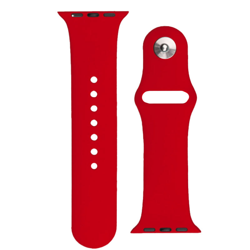 Pulseira de Silicone APS para Watch 9 / 8 / 7 / 6 / 5 / 4 / 3 / 2 / SE (41 / 40 / 38mm) pulseira vermelha para relógio