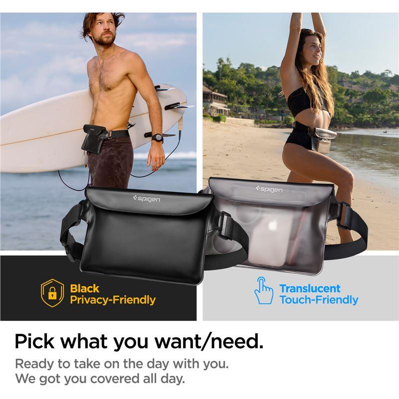 Bolsa impermeável universal Spigen A620 para cintura - preta
