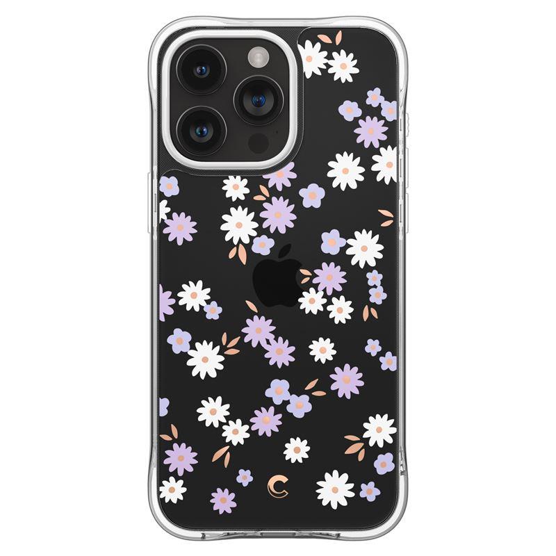 Capa Spigen Cyrill Cecile para iPhone 15 Pro - flores brancas e rosas