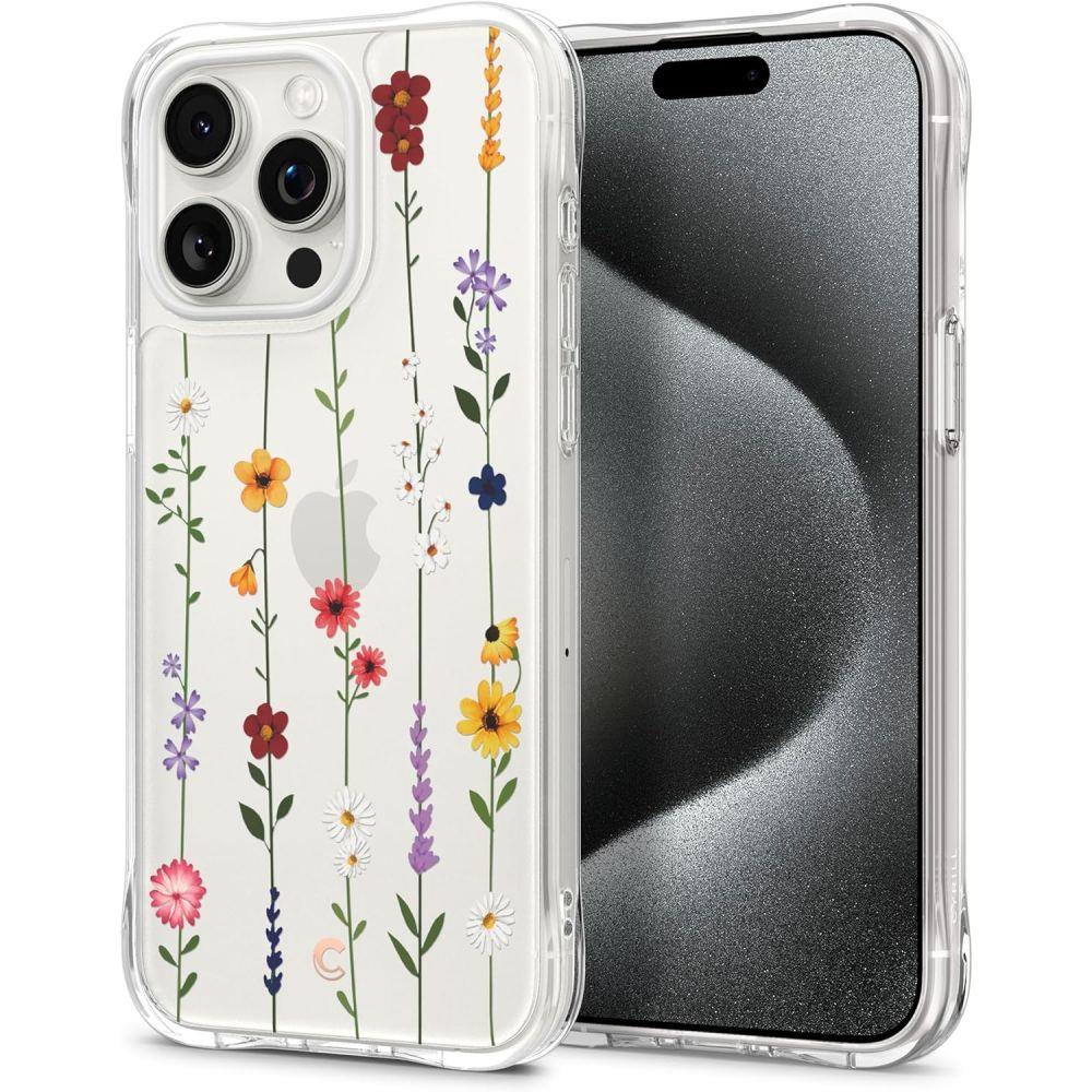 Capa Spigen Cyrill Cecile para iPhone 15 Pro - flores coloridas