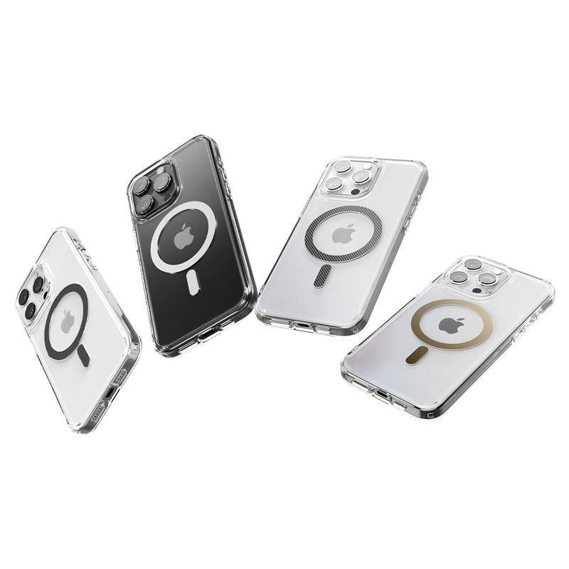 Capa Spigen Crystal Hybrid MagSafe para iPhone 15 Pro - transparente e branca
