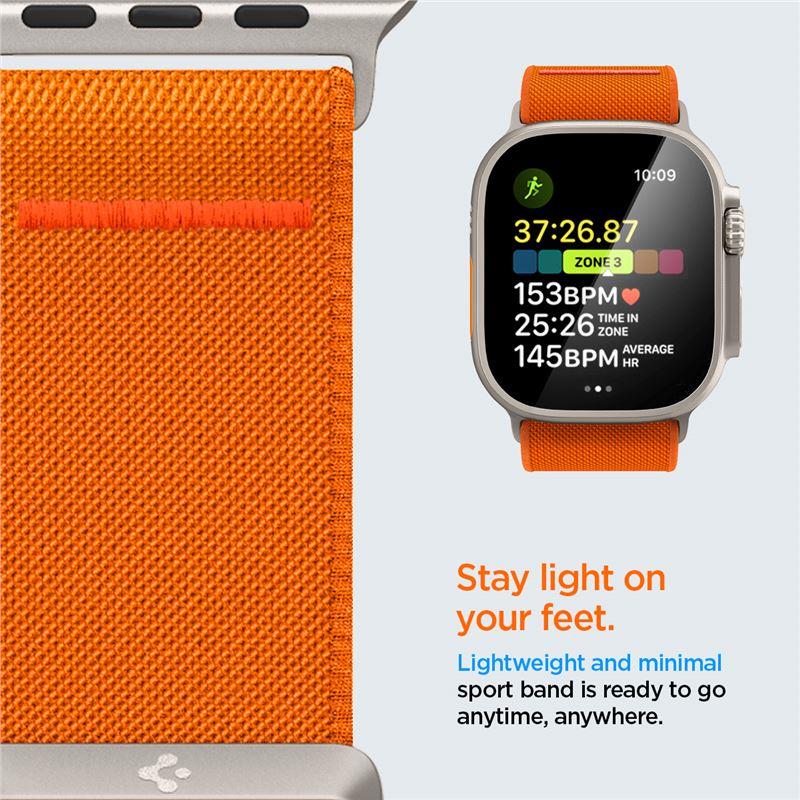 Pulseira Spigen Fit Lite Ultra para Apple Watch 4 / 5 / 6 / 7 / 8 / SE / Ultra (42/44/45/49 mm) - laranja