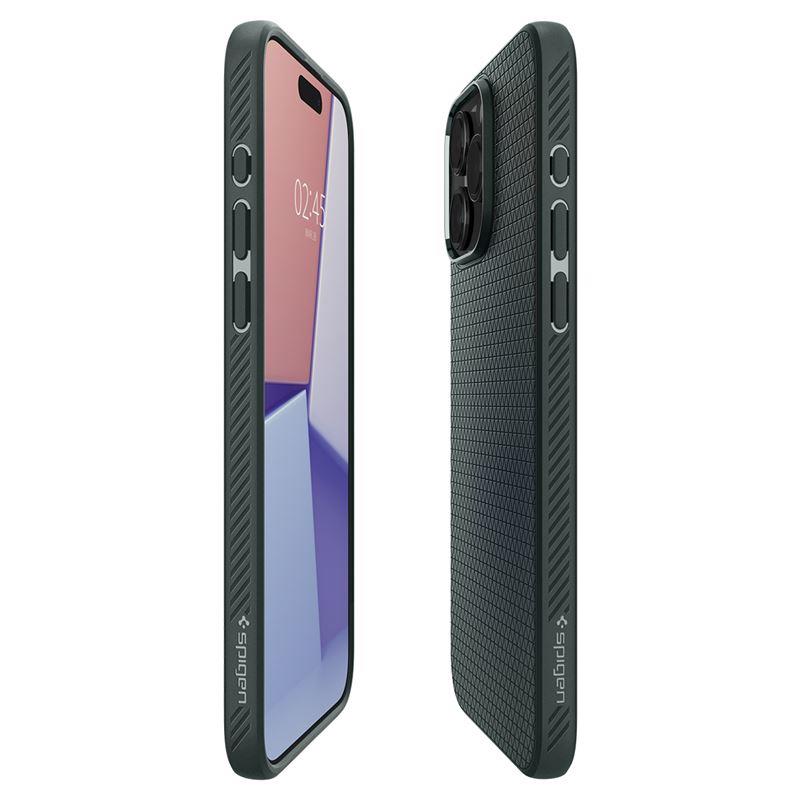 Capa Spigen Liquid Air para iPhone 15 Pro Max - verde escuro
