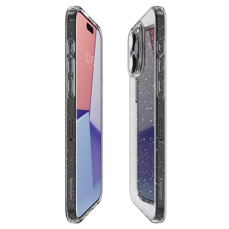 Capa Spigen Liquid Crystal para iPhone 15 Pro - transparente com glitter