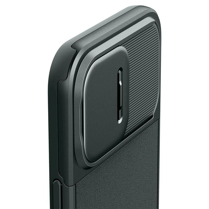 Capa Spigen Optik Armor Mag com MagSafe para iPhone 15 Pro - verde escuro