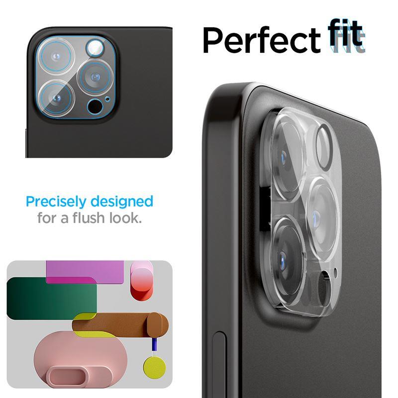 Protetor de Câmera Spigen Optik.tR para iPhone 14 Pro / Pro Max / 15 Pro / Pro Max - transparente, 2 unidades.
