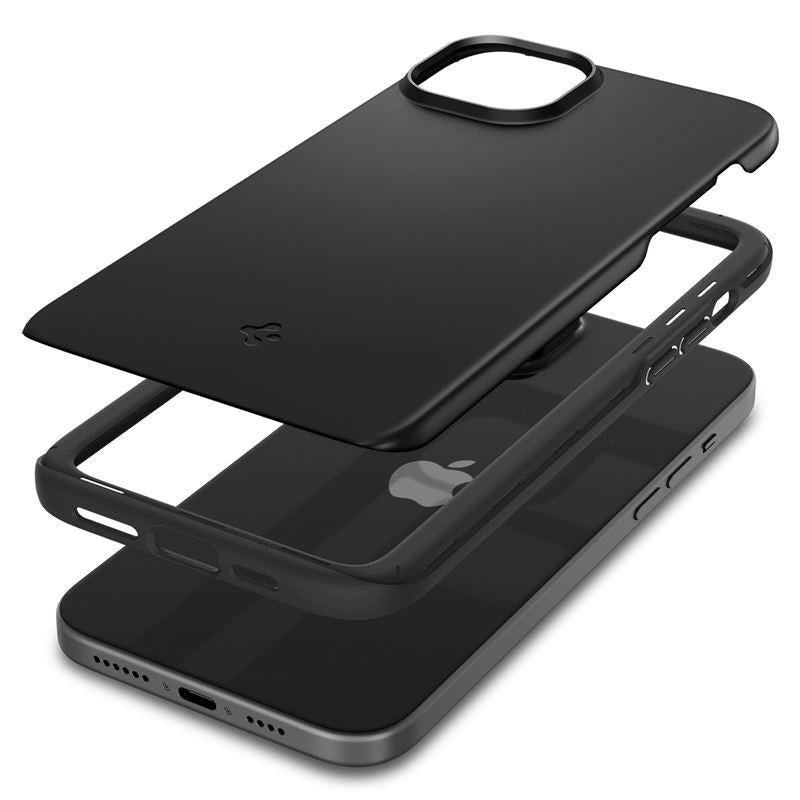Capa Spigen Thin Fit para iPhone 15 Plus - preta