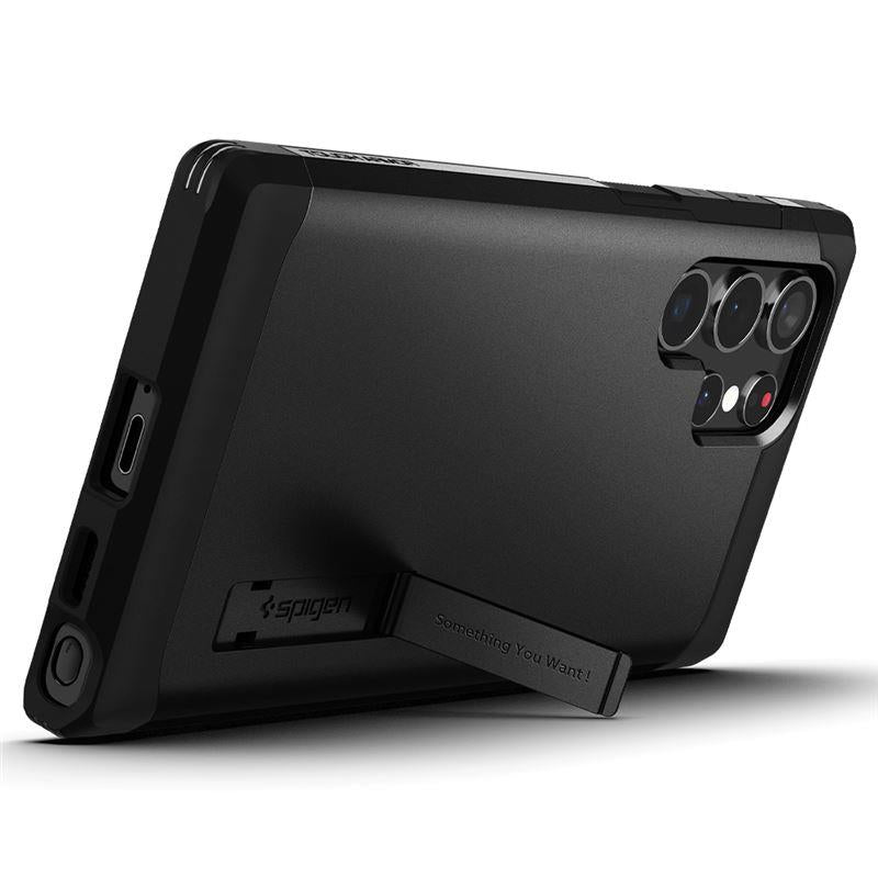 Capa Spigen Tough Armor para Samsung Galaxy S22 Ultra - preta