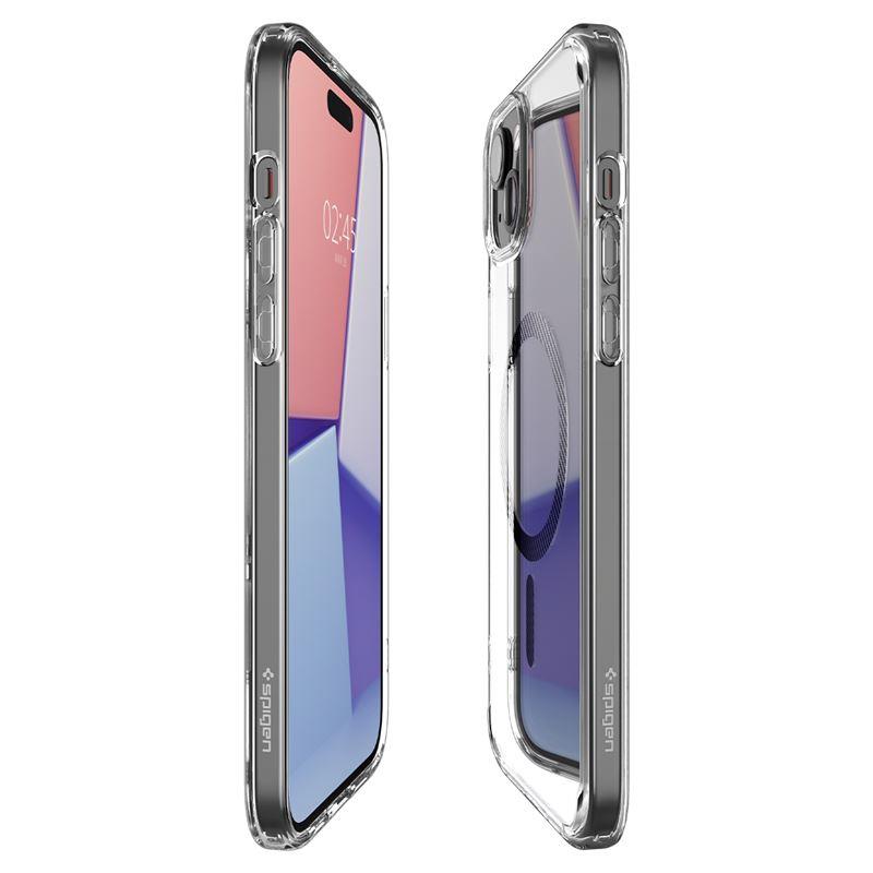 Capa Spigen Ultra Hybrid Mag com MagSafe para iPhone 15 - cinza