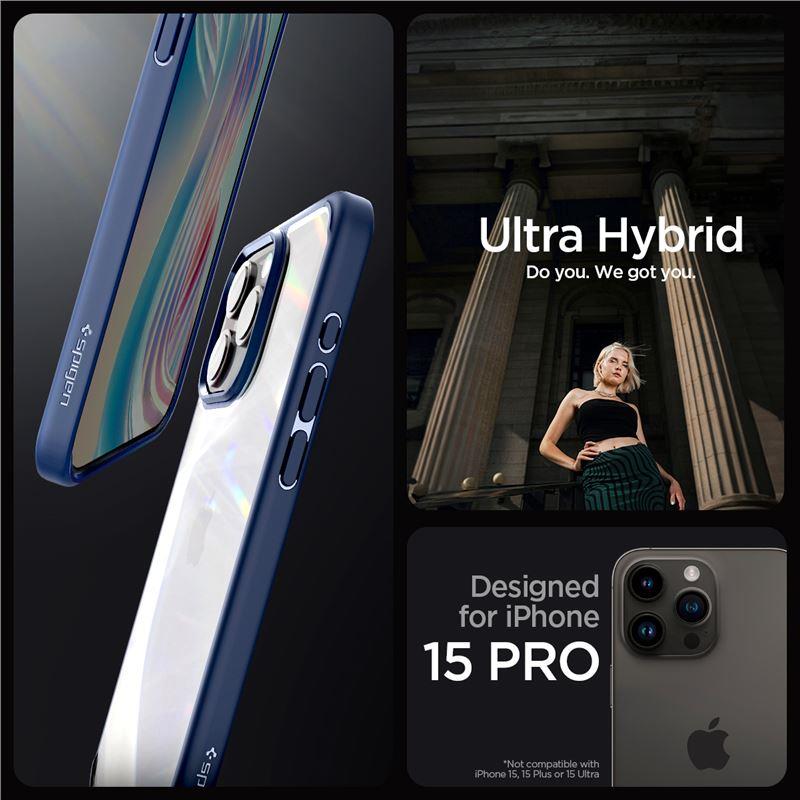 Capa Spigen Ultra Hybrid para iPhone 15 Pro - azul