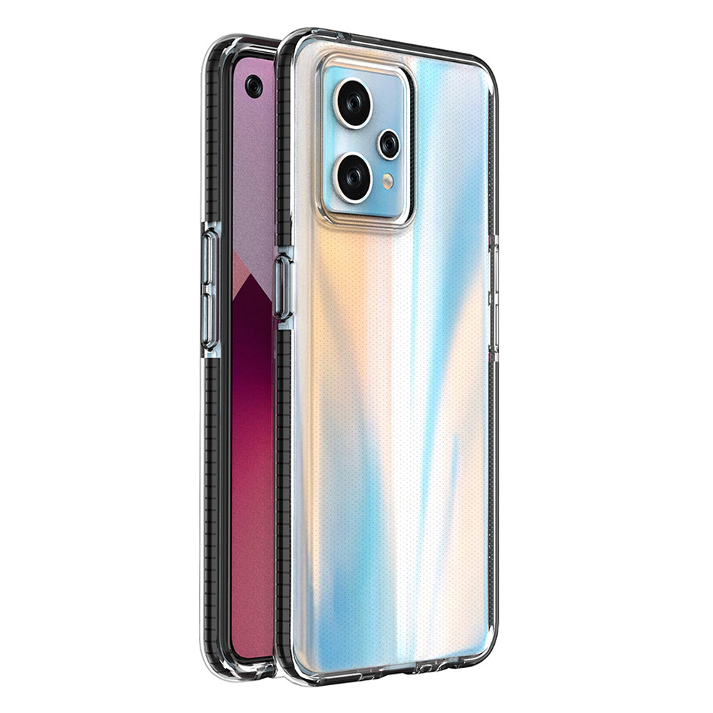 Capa Spring Case para Realme 9 Pro+ / Realme 9, capa de silicone com moldura preta