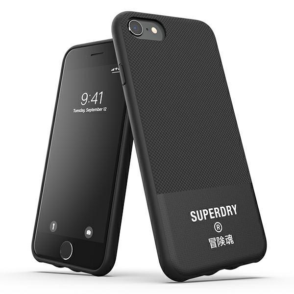 Capa SuperDry Moldada em Lona para iPhone 6 / 6S / 7 / 8 / SE 2020 / SE 2022 - preta