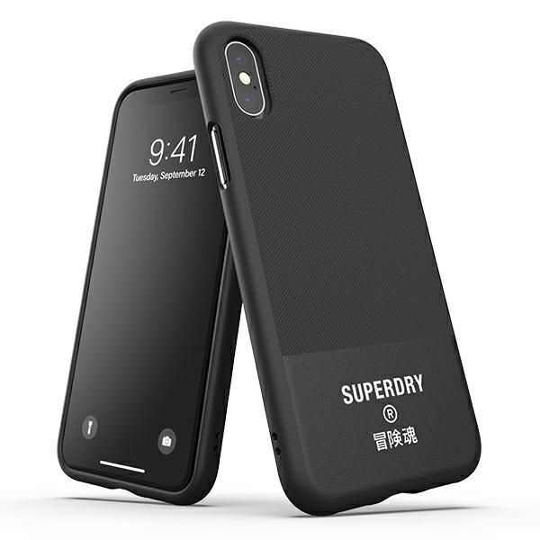 Capa SuperDry Moldada em Lona para iPhone X / Xs - preta