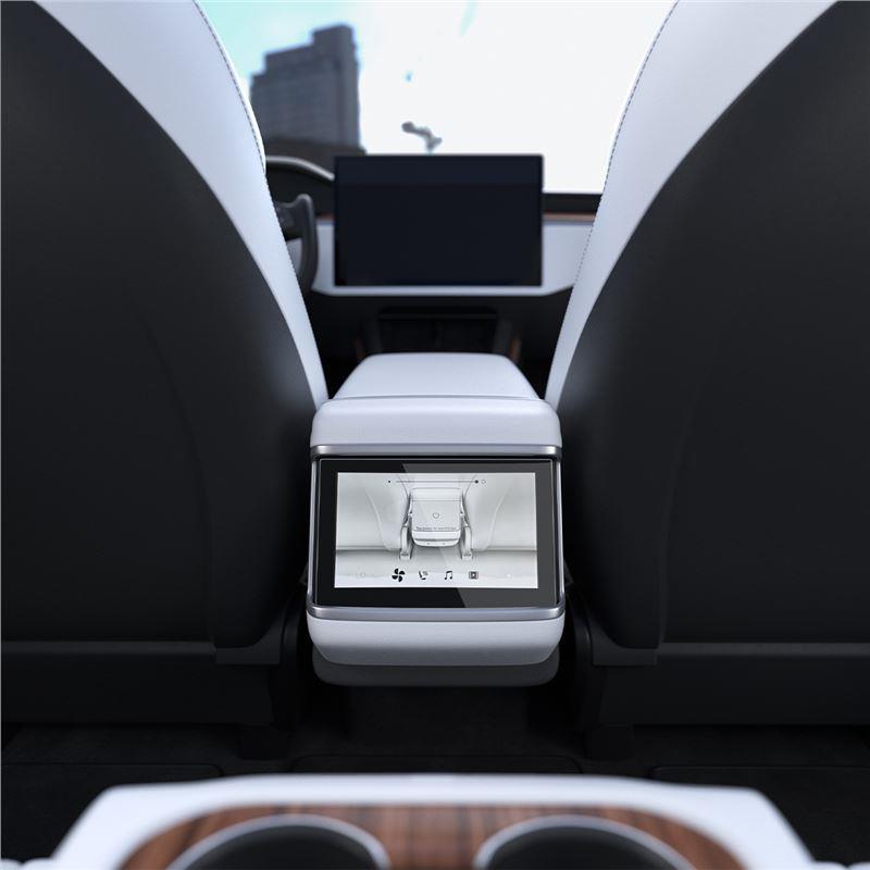 Vidro temperado Spigen Glas.tR Slim para Tesla Model X 2022 / Model S 2021 - preto