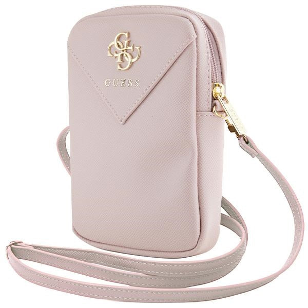 Bolsa Guess Zip Triangle 4G - rosa