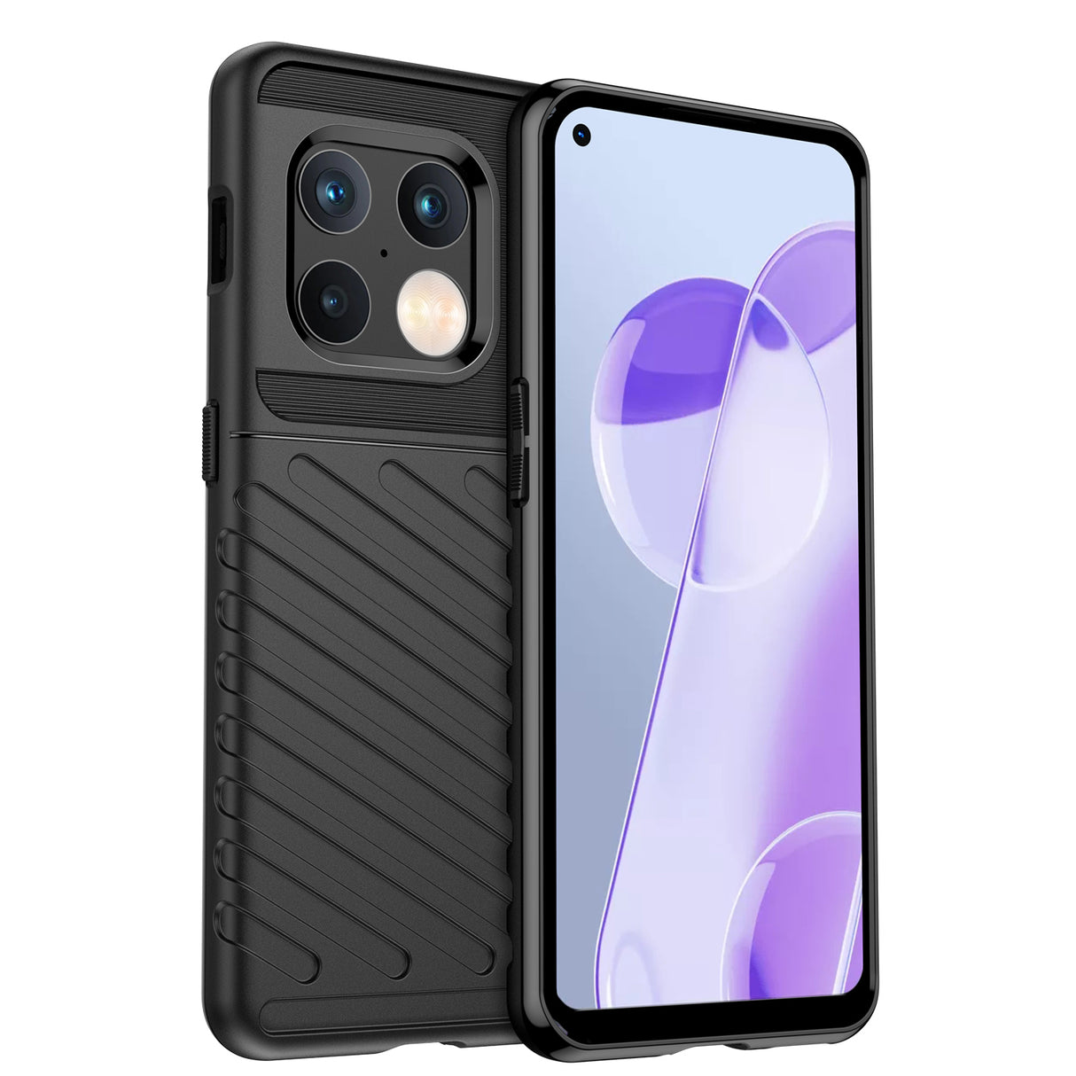 Capa protetora flexível e blindada Thunder Case para OnePlus 10 Pro preta