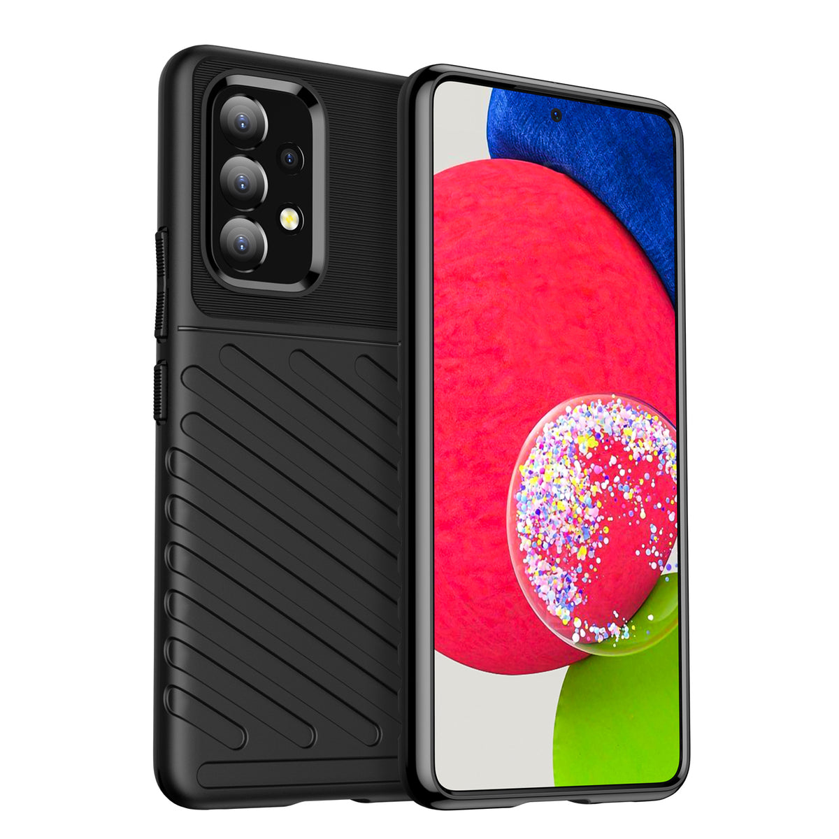 Caso Thunder capa protetora flexível e blindada para Samsung Galaxy A53 5G preto