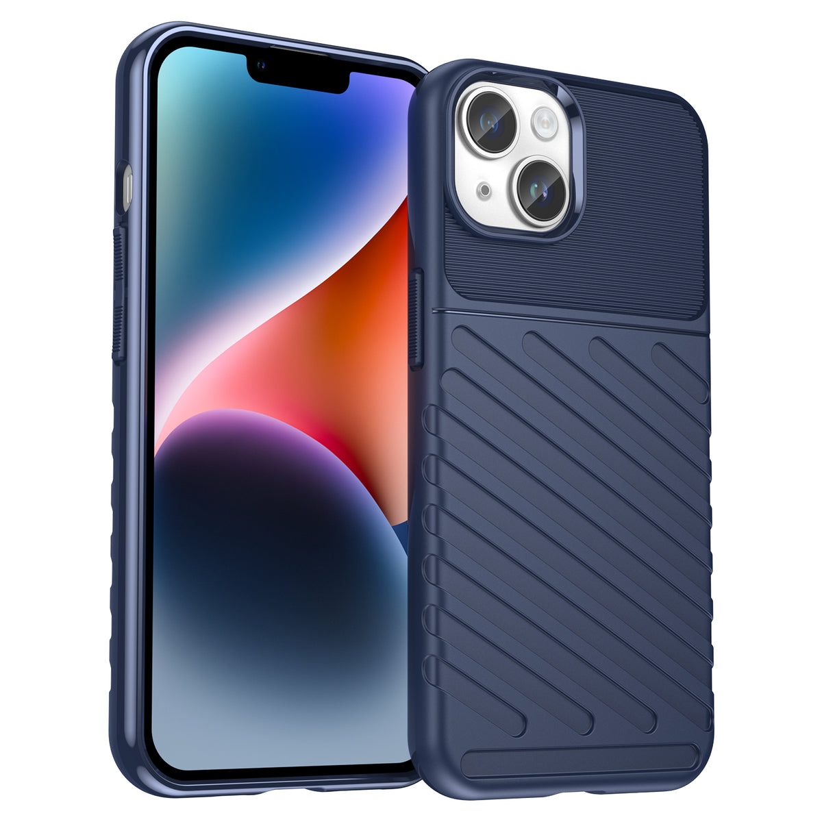 Capa Thunder Case para iPhone 14, capa blindada azul