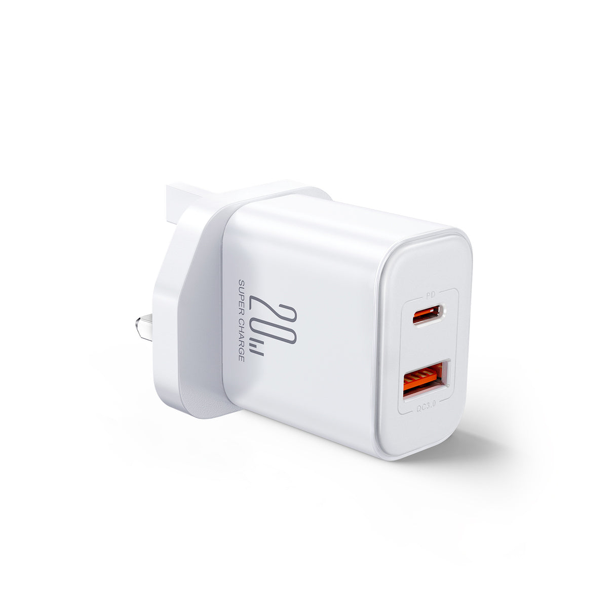 Carregador UK Joyroom FlashSeries JR-TCF05 20W USB-A USB-C - branco