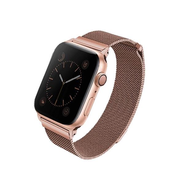 Pulseira Uniq Dante em Aço Inoxidável para Apple Watch 1/2/3/4/5/6/7/8/SE/SE2 38/40/41mm - rosa-dourado