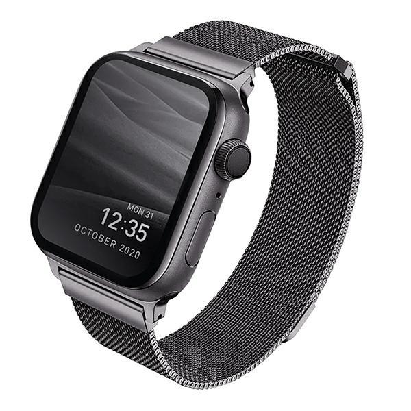 Pulseira Uniq Dante em Aço Inoxidável para Apple Watch 1/2/3/4/5/6/7/8/SE/SE2 38/40/41mm - grafite