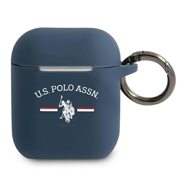 Etui U.S. Polo Assn. Coleção Silicone para AirPods 1/2 - cor granada