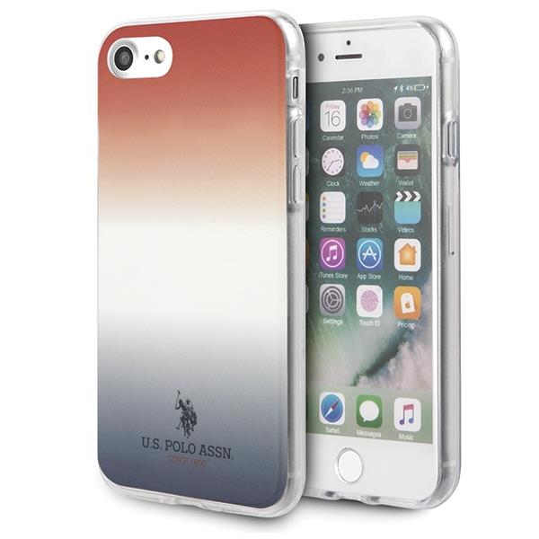Capa U.S. Polo Assn. Coleção de Padrão Gradiente para iPhone 7 / 8 / SE 2020 / SE 2022 - azul