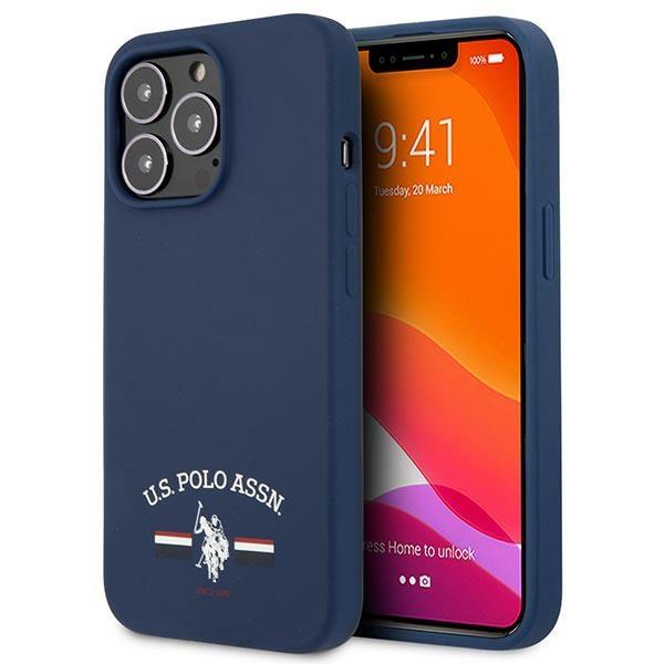 Etui U.S. Polo Assn. Coleção Silicone para iPhone 13 Pro Max - cor granada