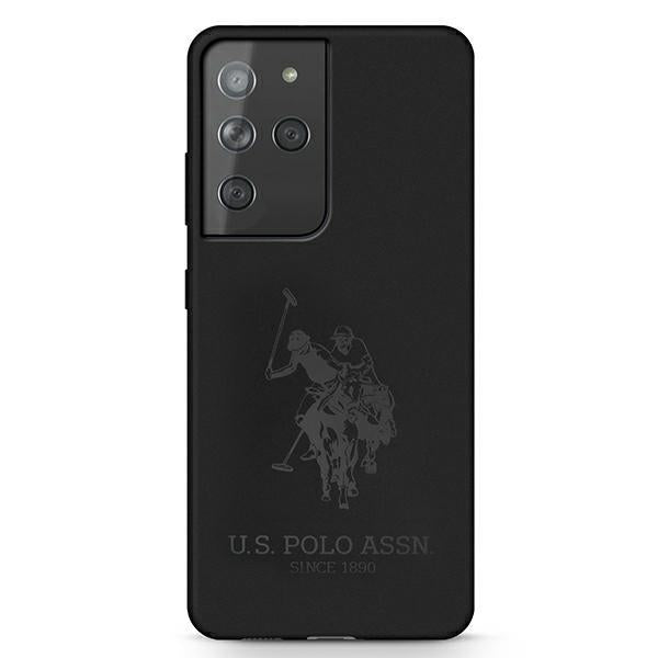 Etui U.S. Polo Assn. Silicone Logo para Samsung Galaxy S21 Ultra - preto