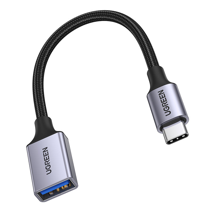 Cabo USB C (macho) para USB (fêmea) 3.0 OTG 0.15m Ugreen US378 - preto