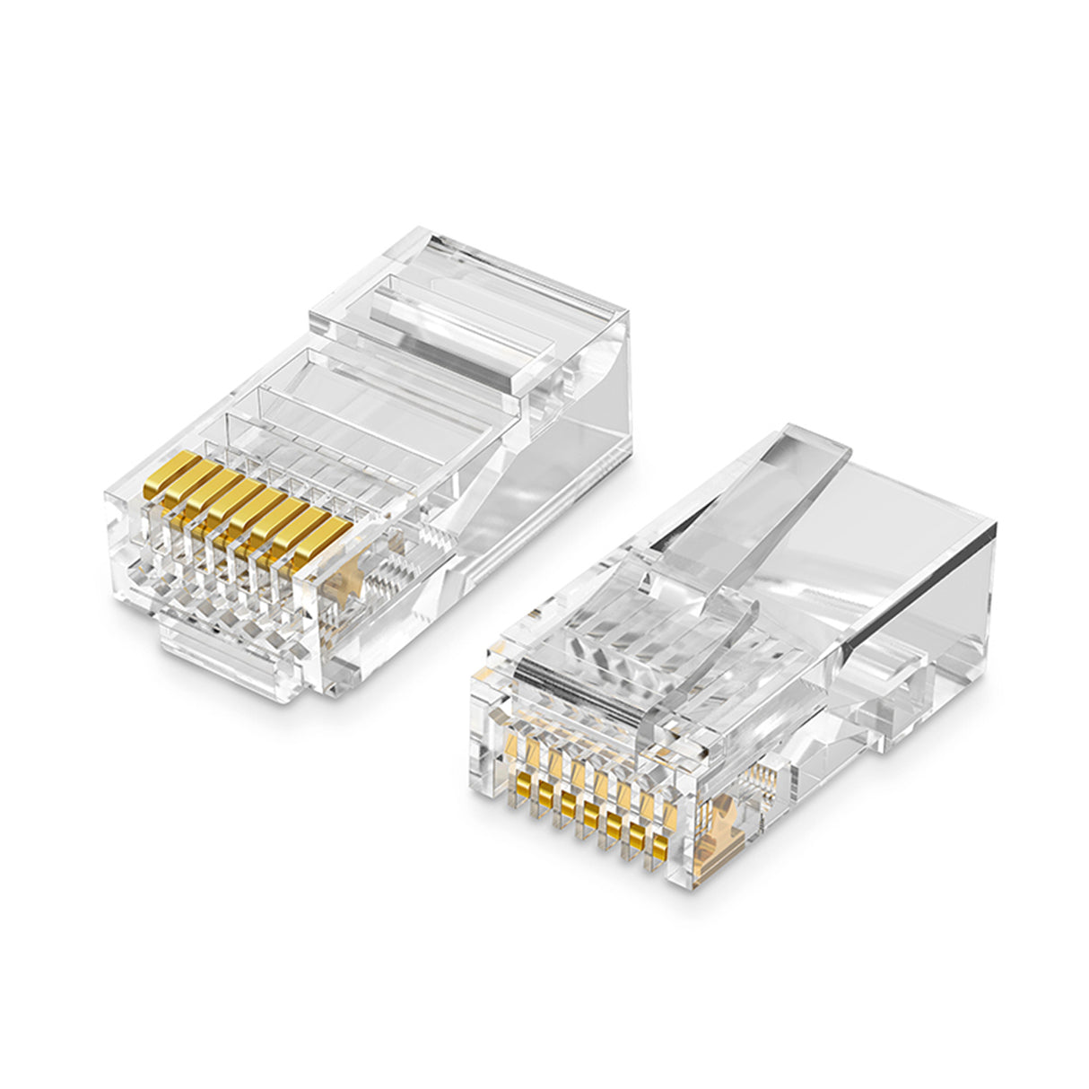 Ugreen 100x conector RJ45 8P8C (UTP Cat. 5 / Cat. 5e) transparente (NW110)