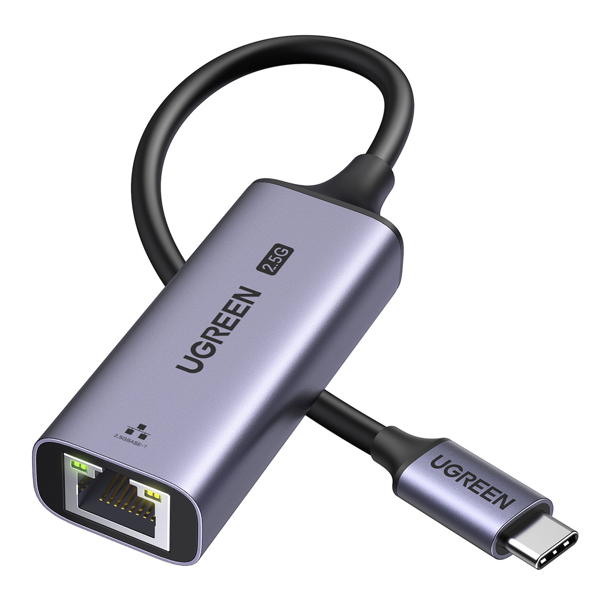 Adaptador Ugreen CM648 USB-C para RJ45 Ethernet 2.5G - cinza