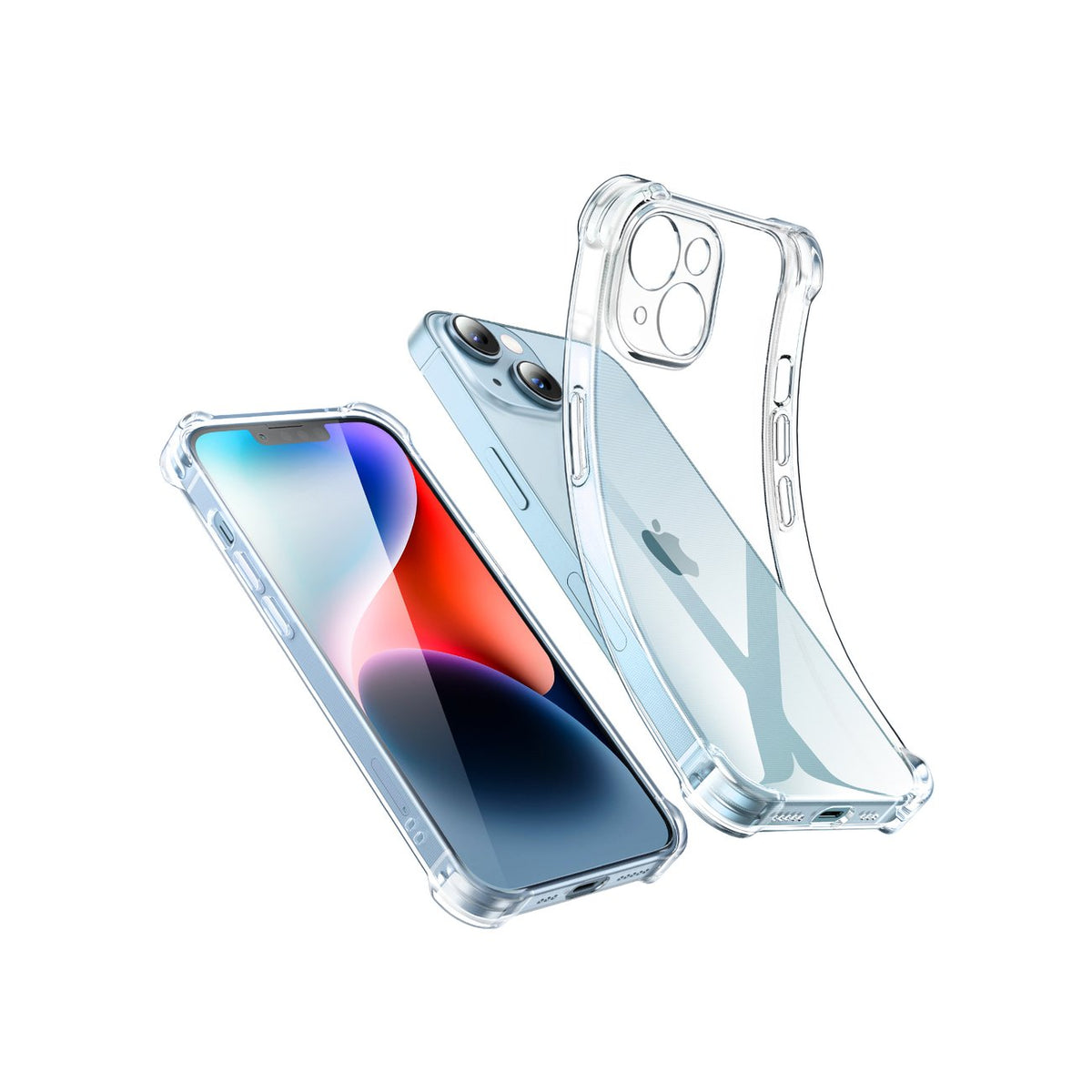 Capa protetora Ugreen Bright Cushion com cantos reforçados, transparente, para iPhone 14 Plus (LP602)