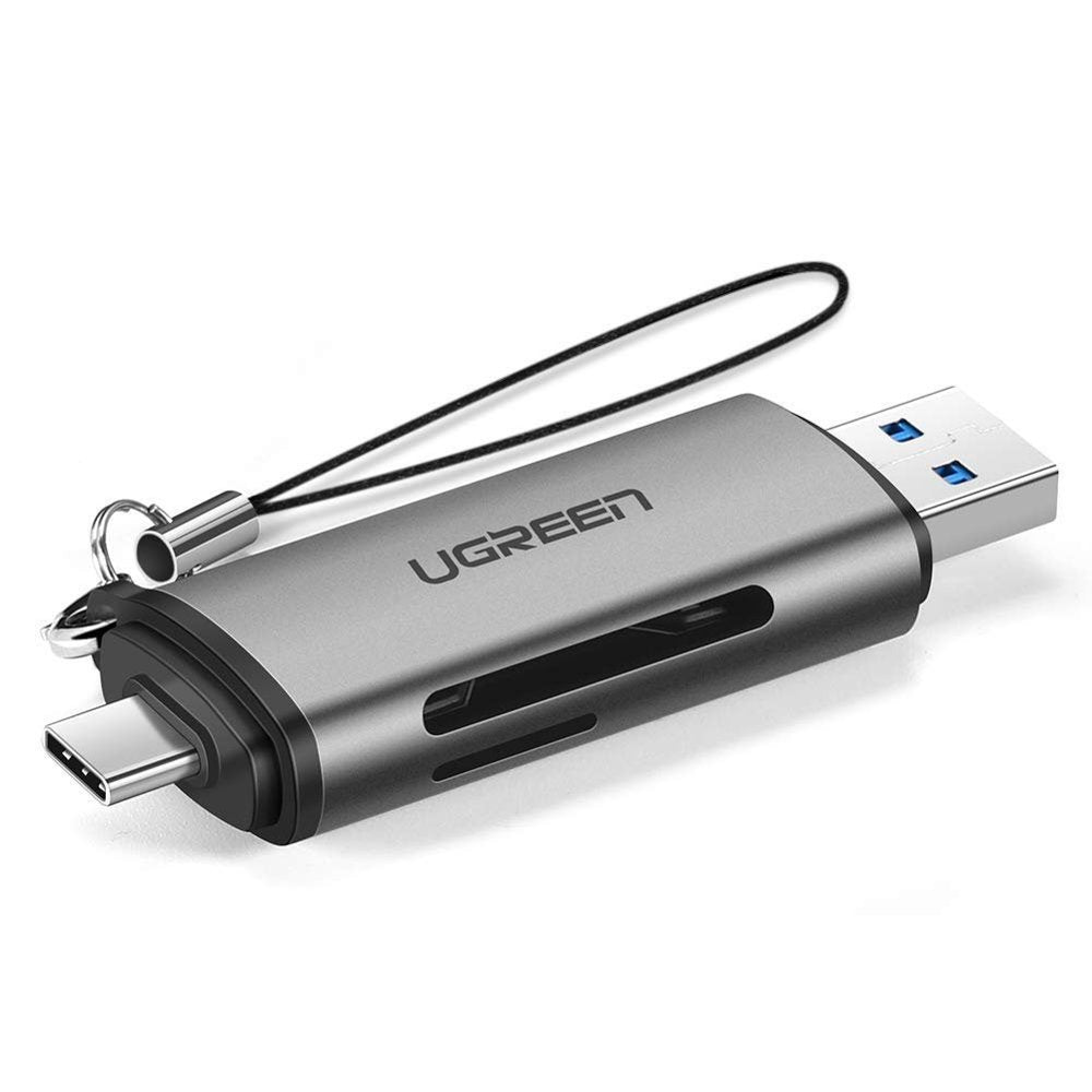Cabo Ugreen 2 em 1 USB - micro USB / USB Tipo C 1m 2,4A preto (30875)