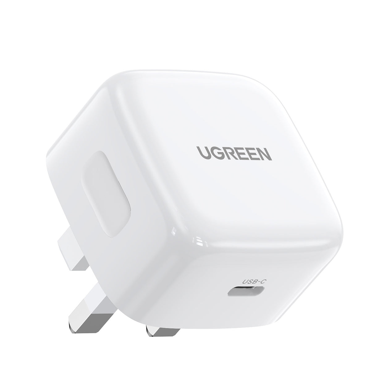 Ugreen carregador rápido de rede USB-C UK (Reino Unido) PD 30W branco