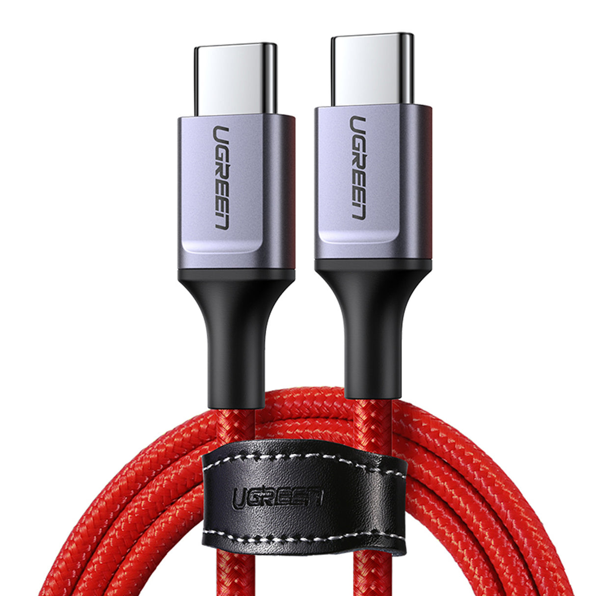 Cabo Ugreen US294 USB-C para USB-C 3A 480Mb/s 1m - vermelho