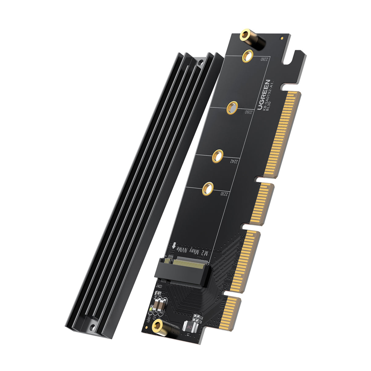 Adaptador de expansão Ugreen PCIe 4.0 x16 para M.2 NVMe M-Key preto (CM465)
