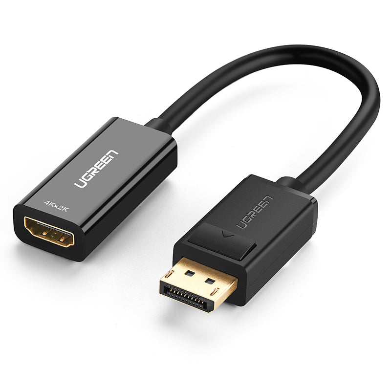 Adaptador de cabo Ugreen DisplayPort (macho) para HDMI (fêmea) 4K x 2K preto (MM137)