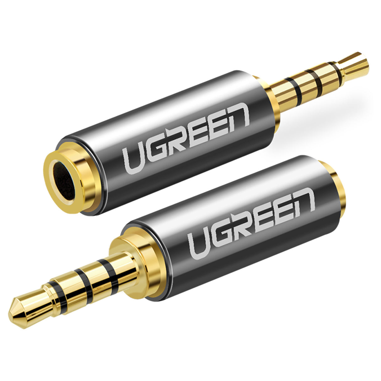 Adaptador Ugreen de áudio jack de 2.5mm macho para jack de 3.5mm fêmea preto (20501)