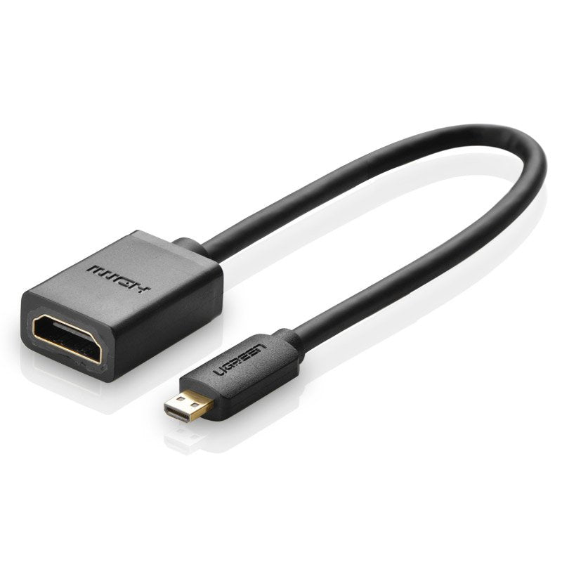 Cabo extensor Ugreen HDMI (fêmea) - HDMI (macho) 19 pinos 1.4v 4K 60Hz 30AWG 2m preto (10142)