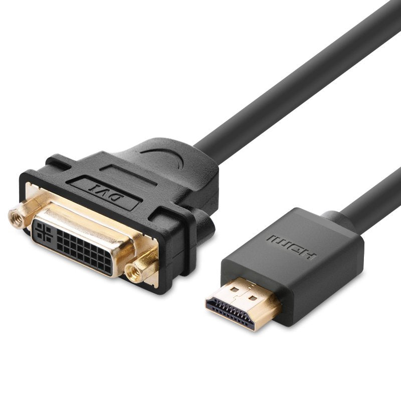 Ugreen adaptador HDMI (feminino) - DVI 24+1 (masculino) FHD 60 Hz preto (20124)