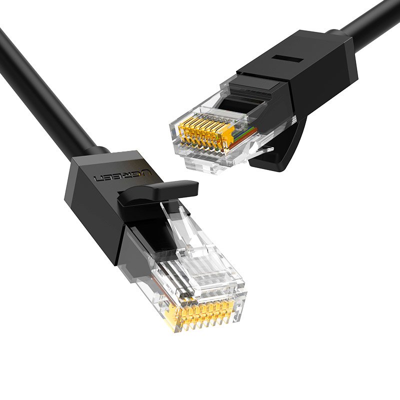 Cabo Ugreen cabo de rede Ethernet patchcord RJ45 Cat 6 UTP 1000Mbps 1m preto (20159)