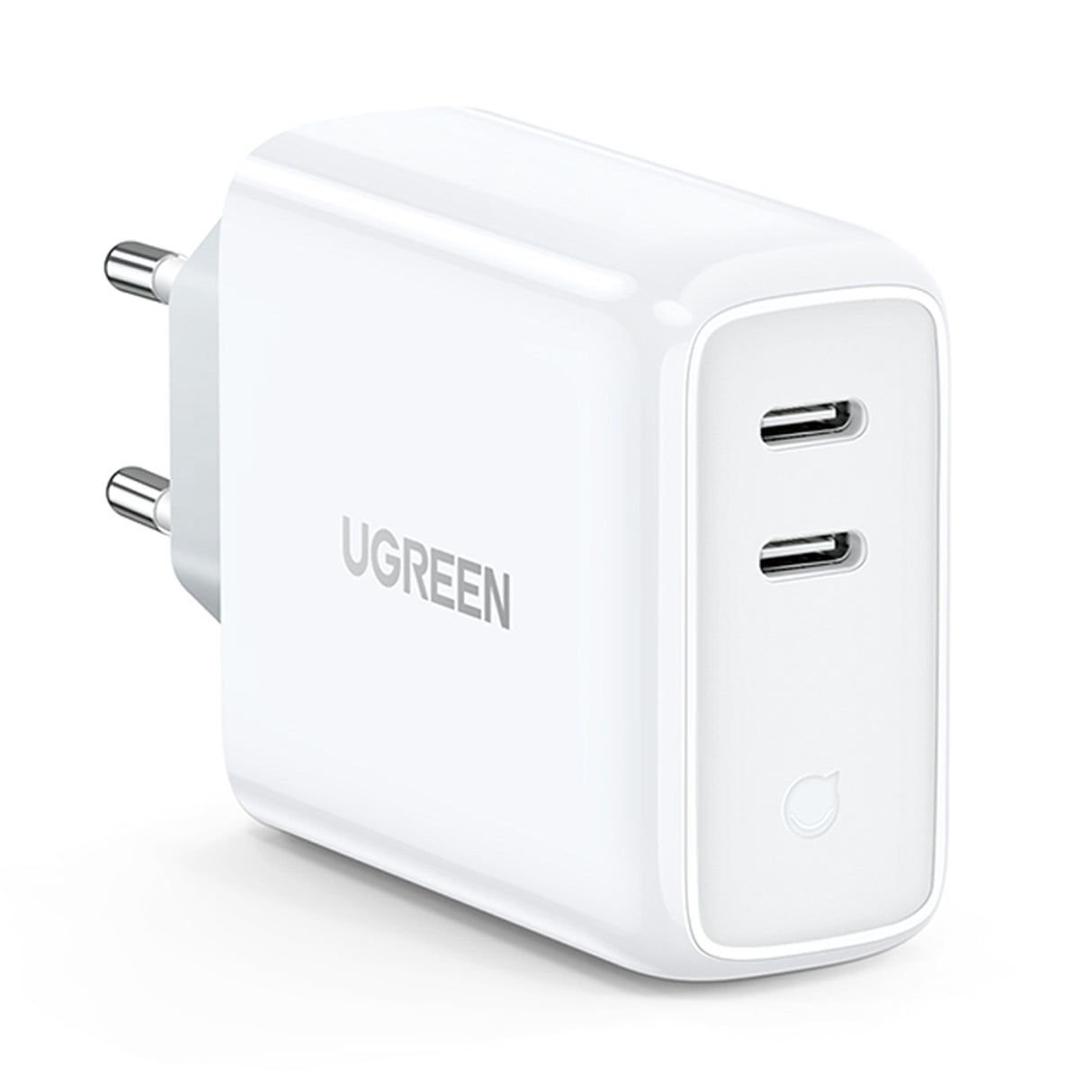 Ugreen carregador rápido 2xUSB-C 36W PD branco (CD199)